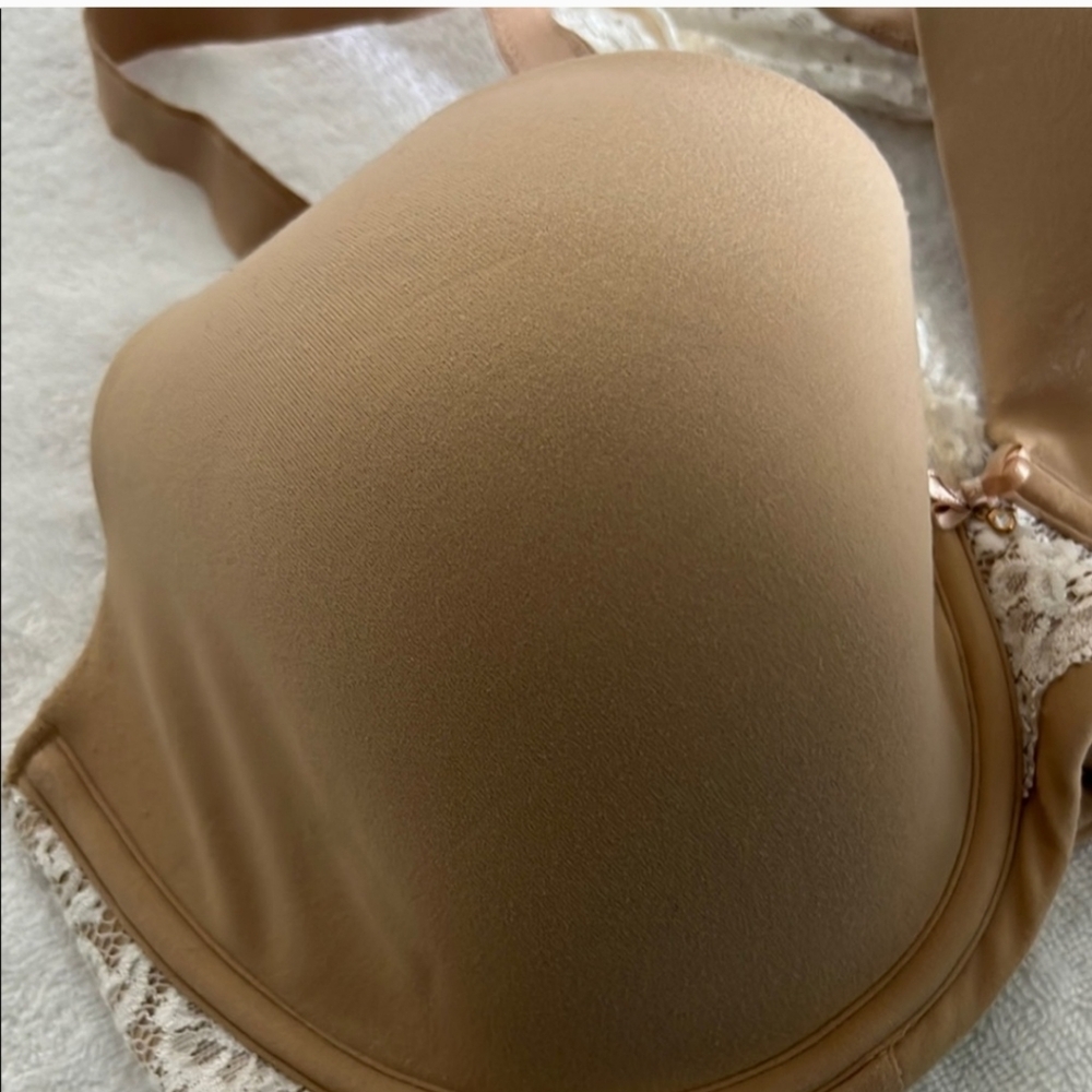SOMA Cream LACE Full Coverage BRA like new FULL COVERAGE underwire 38DD - Picture 4 of 7